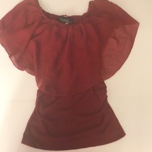 Say Anything Red Flare Butterfly Top